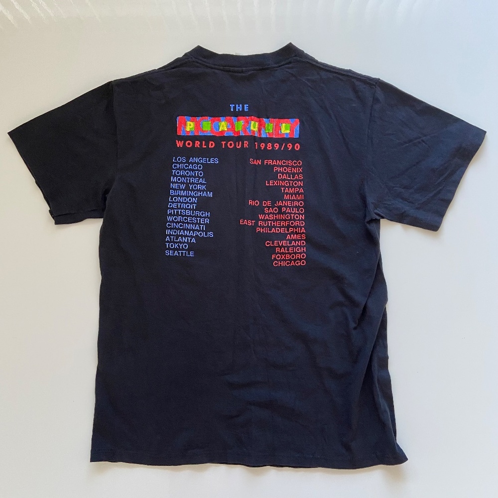 Vintage Paul McCartney T-Shirt Mens Large World Tour 1989 1990 80s Rock Music - Picture 4 of 10